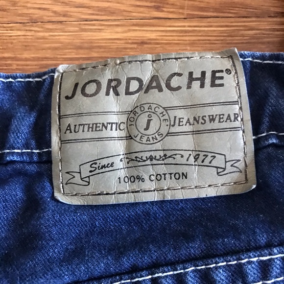Vintage Y2K Jordache Spell Out Flare Dark Wash Jeans 5/6 90s - Picture 4 of 5